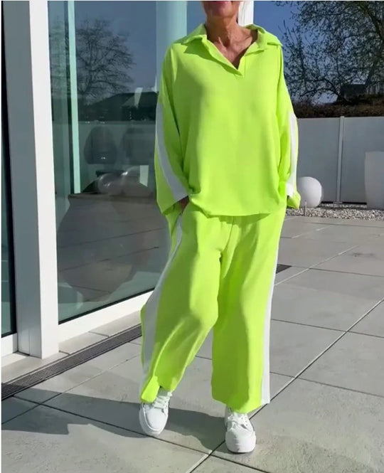 Damen modisches Freizeitanzug-Set mit sportlichem Schnitt EB