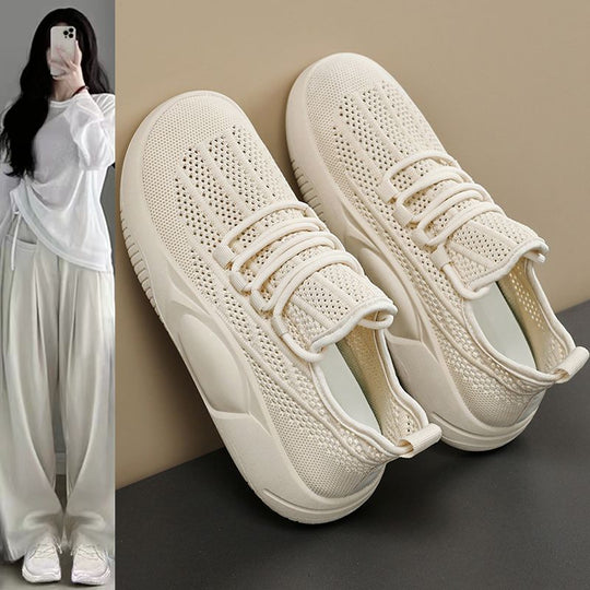 Damen Sportliche Sneakers mit atmungsaktiver Mesh-Oberfläche und dämpfendem Sohlenprofil EB