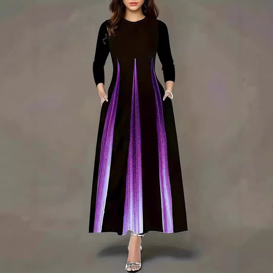 Damen Maxikleid mit seitlichen Einsätzen und praktischen Taschen EB