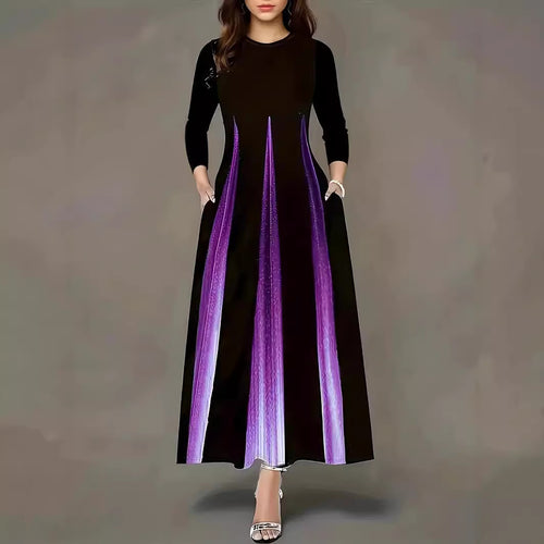 Damen Maxikleid mit seitlichen Einsätzen und praktischen Taschen EB