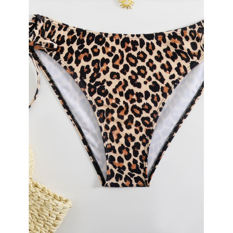 Damen Triangel-Bikini mit modischem Tierdruck und stufenlos verstellbaren Trägern EB