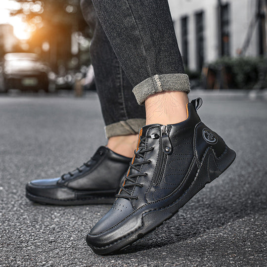 Herren Modische und bequeme High-Top Sneakers mit elastischem Schnürsystem EB