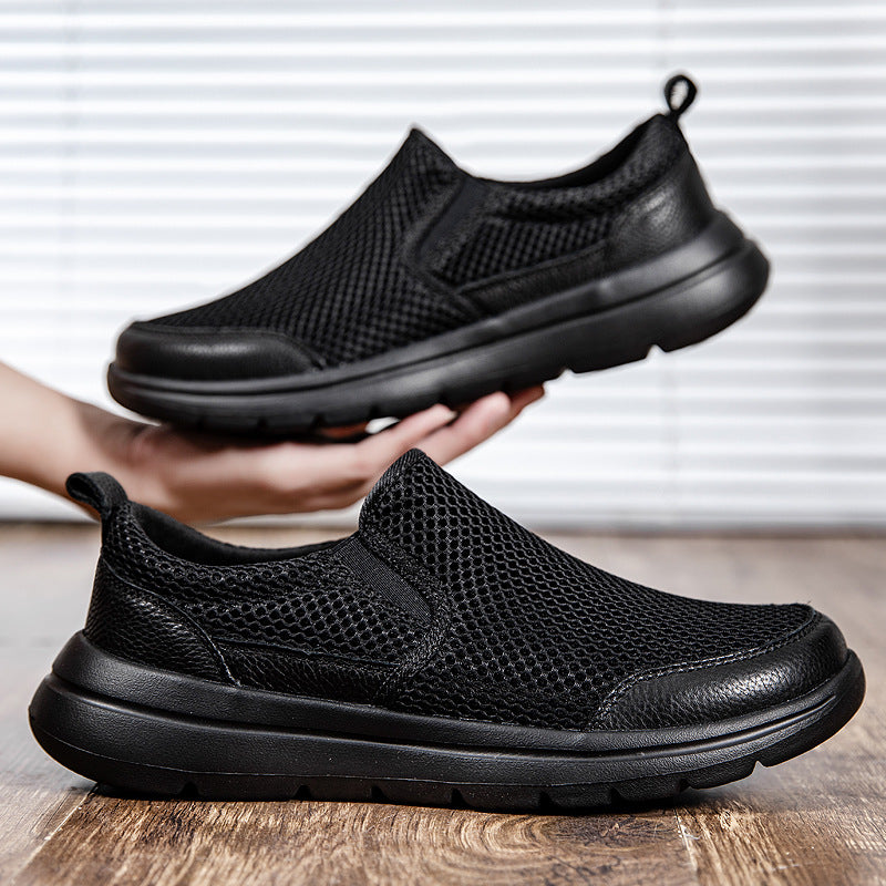 Damen Slip-On Sneakers mit atmungsaktiver Mesh-Oberfläche und rutschfester Sohle EB
