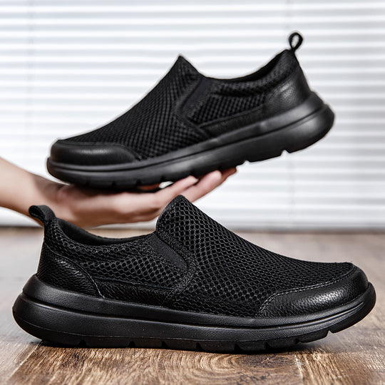 Damen Slip-On Sneakers mit atmungsaktiver Mesh-Oberfläche und rutschfester Sohle EB