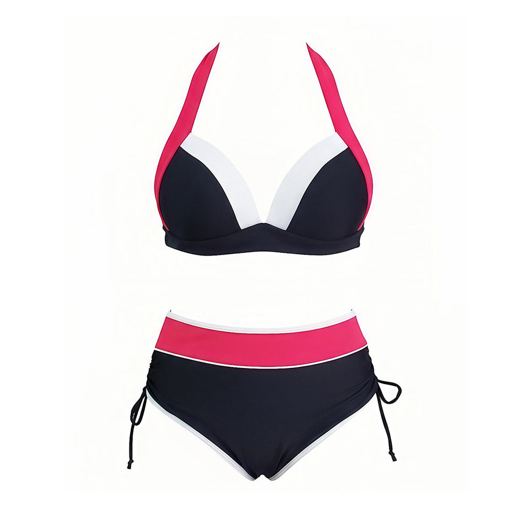 Damen sportlich eleganter Bikini mit Halteroberteil EB