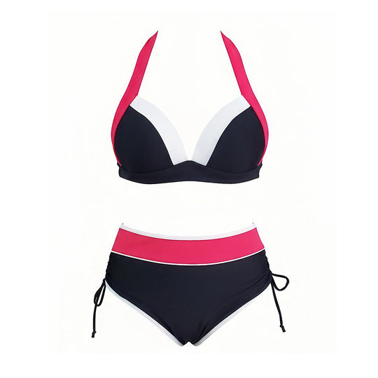 Damen sportlich eleganter Bikini mit Halteroberteil EB