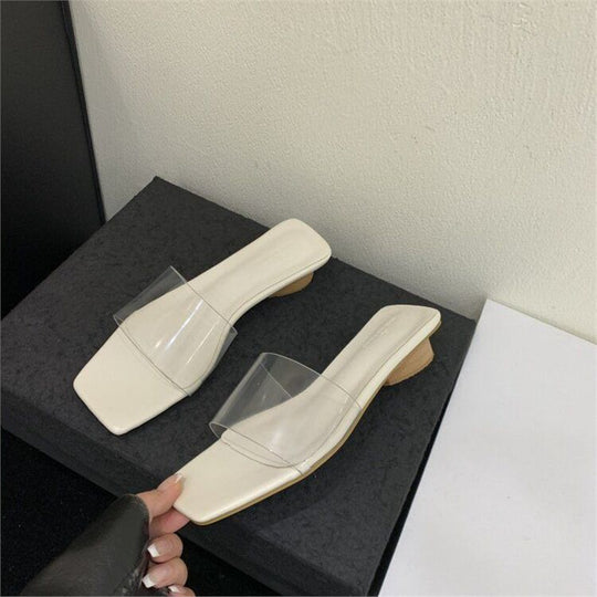 Damen stilvolle transparente Slippers EB