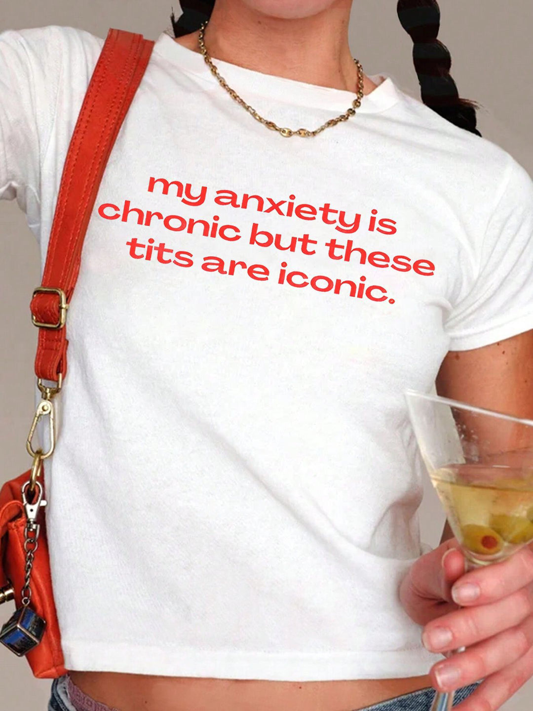 Damen T-Shirt mit kreativem Schlüsselherz-Motiv und modernem Print EB