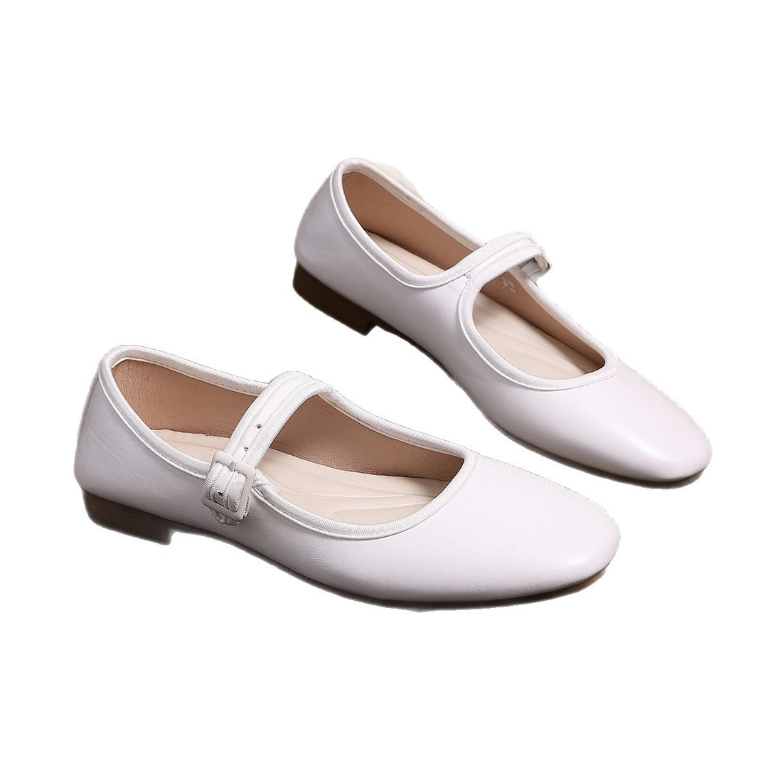 Damen Ballerinas mit praktischem Schnallenverschluss und bequemer Sohle EB