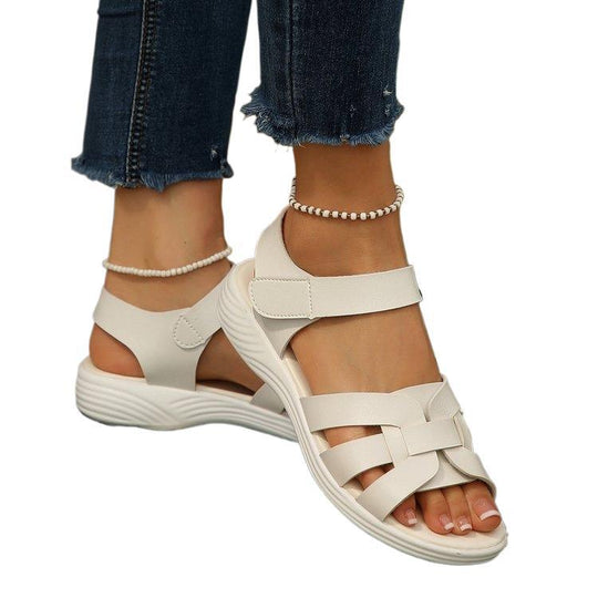 Damen Sommerliche Riemensandalen mit elegantem Flecht-Design EB