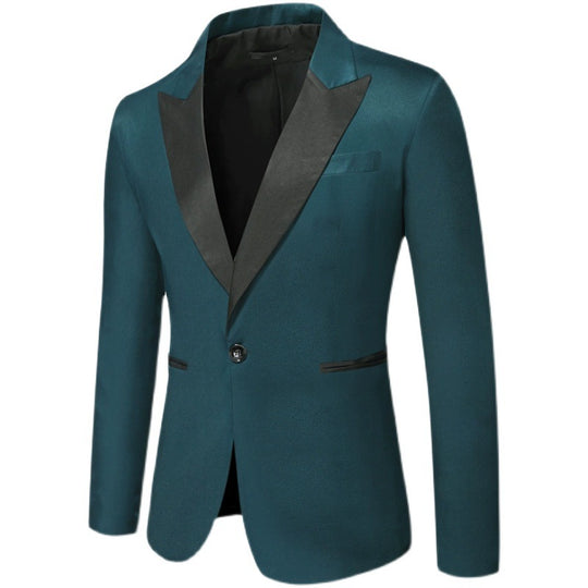 Herren Eleganter Smoking-Blazer mit klassischem Revers und zeitlosem Design EB