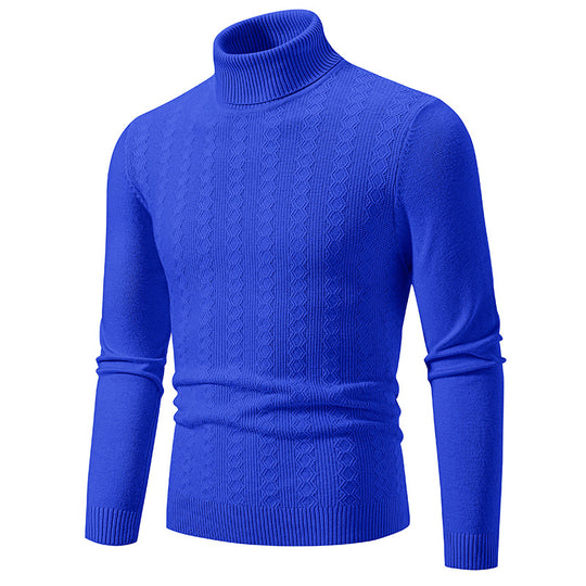 Herren Komfortabler Rollkragenpullover mit strukturiertem Design und hochwertiger Baumwolle EB