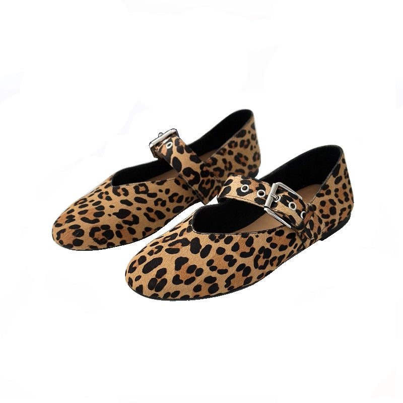 Damen elegante Ballerinas mit modischem Schnallen-Detail EB