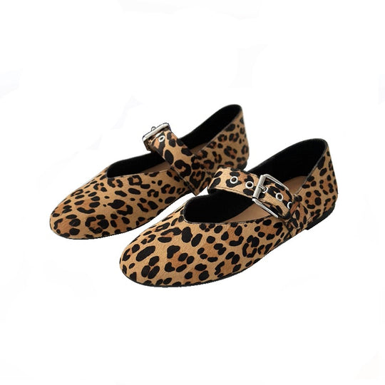Damen elegante Ballerinas mit modischem Schnallen-Detail EB