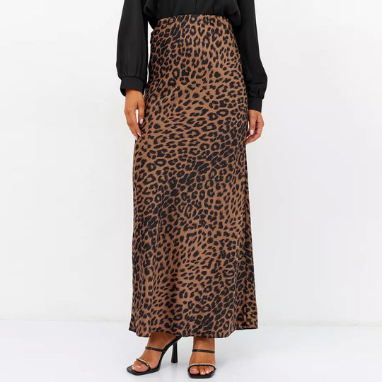 Damen Maxirock im Leopardenmuster EB