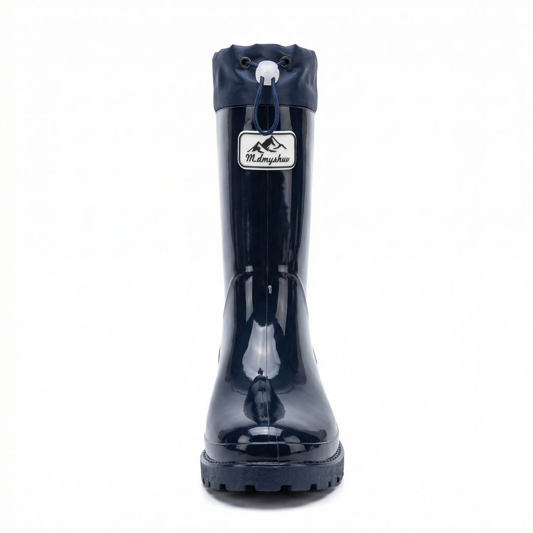 Damen Hochwertige und Stylische Gummistiefel mit Verstellbarem Schnürsystem EB