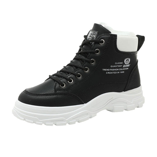 Damen Winterliche High-Top Stiefel mit warmem Fleece-Futter und rutschfester Sohle EB