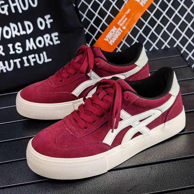 Damen Sportliche Sneakers aus hochwertigem Wildleder mit bequemer Schnürung EB