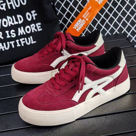Damen Sportliche Sneakers aus hochwertigem Wildleder mit bequemer Schnürung EB