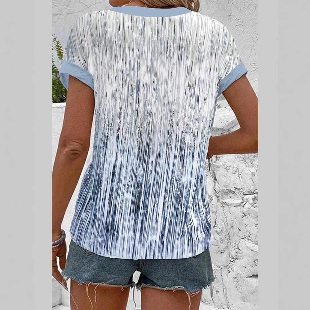 Damen Blusenshirt mit elegantem Streifenmuster und soften Details Heidi-Mode