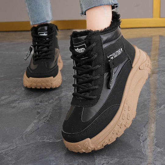 Damen High-Top Sneakers mit isolierendem Fleece und rutschfester Profilsohle EB