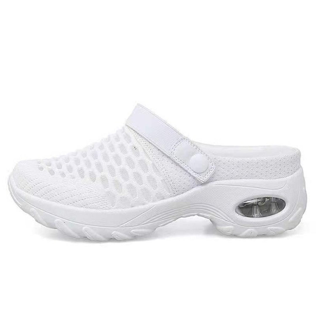 Damen  atmungsaktive Mesh-Clogs mit luftgepolsterter Dämpfungssohle und verstellbarem Fersenriemen EB