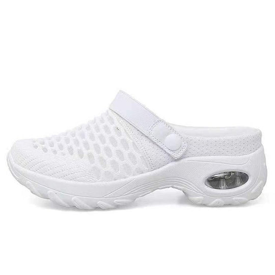 Damen  atmungsaktive Mesh-Clogs mit luftgepolsterter Dämpfungssohle und verstellbarem Fersenriemen EB