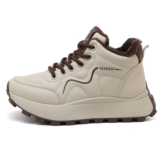 Damen hochgeschnittene Sneakers mit warmem Innenfutter und rutschfester Sohle EB