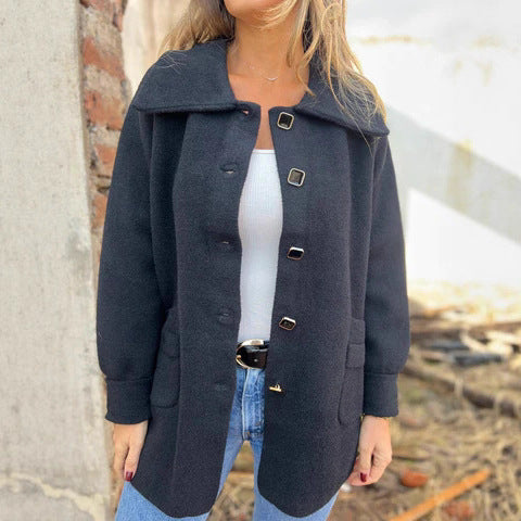 Damen Fleece Jacke mit modernem Kragen EB