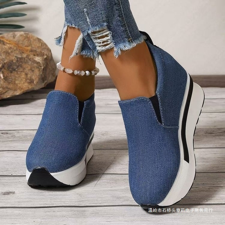 Damen Komfortable Slip-On Sneakers mit ergonomischem Fußbett und modischem Design EB