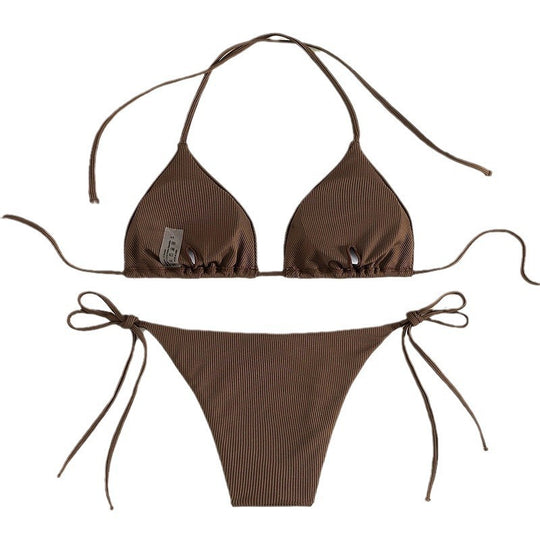 Damen Triangel-Bikini mit verstellbarem Halter und schmeichelndem Schnitt EB