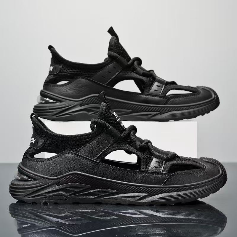 Damen Sportliche Sandalen Sneakers mit atmungsaktiven Mesh-Einsätzen EB