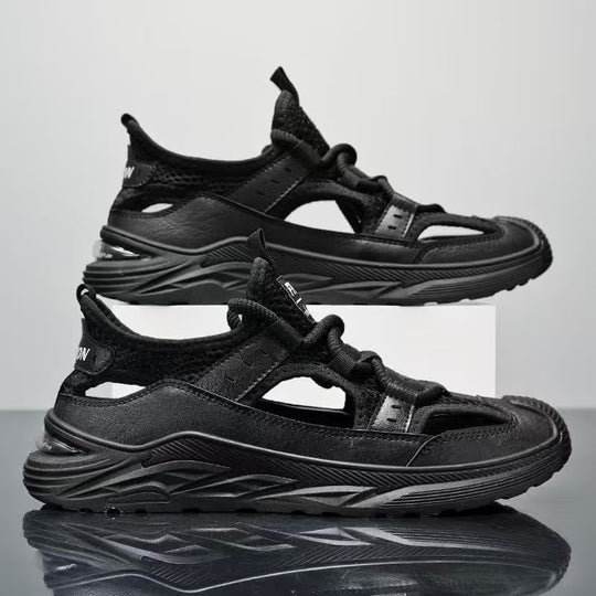 Damen Sportliche Sandalen Sneakers mit atmungsaktiven Mesh-Einsätzen EB