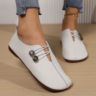 Damen Mokassins mit eleganter Schnallenapplikation und komfortabler Sohle EB