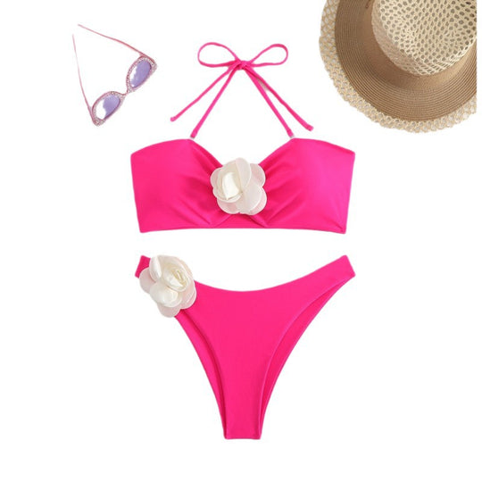 Damen Bikini-Set mit dekorativem Blumenmotiv EB
