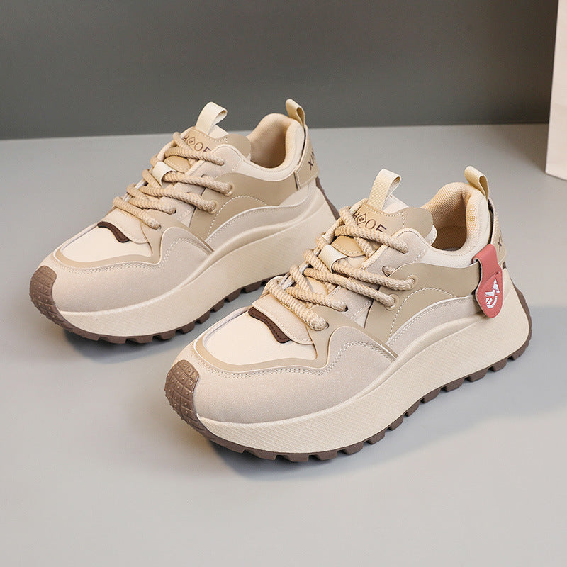 Damen modische Chunky Sneakers mit sportlichem Design und atmungsaktiver Oberflächenstruktur EB