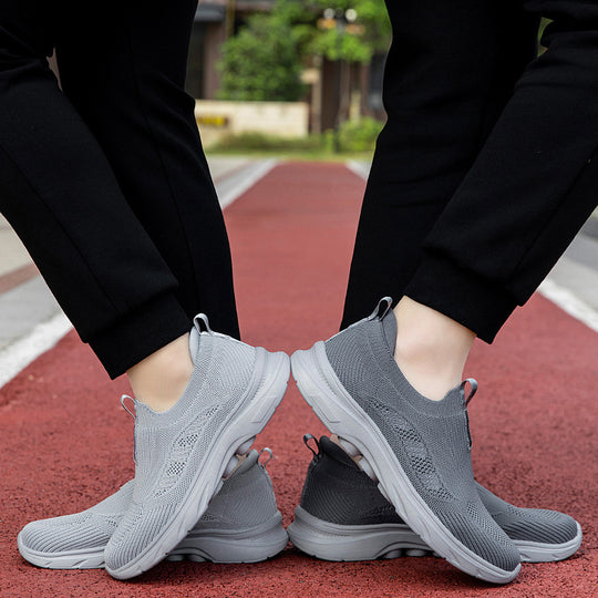 Damen Bequeme Slip-On Fitnessschuhe mit atmungsaktivem Obermaterial EB