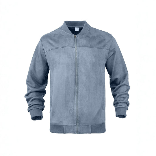 Herren Velours-Trainingsjacke mit Reißverschluss und Stehkragen EB