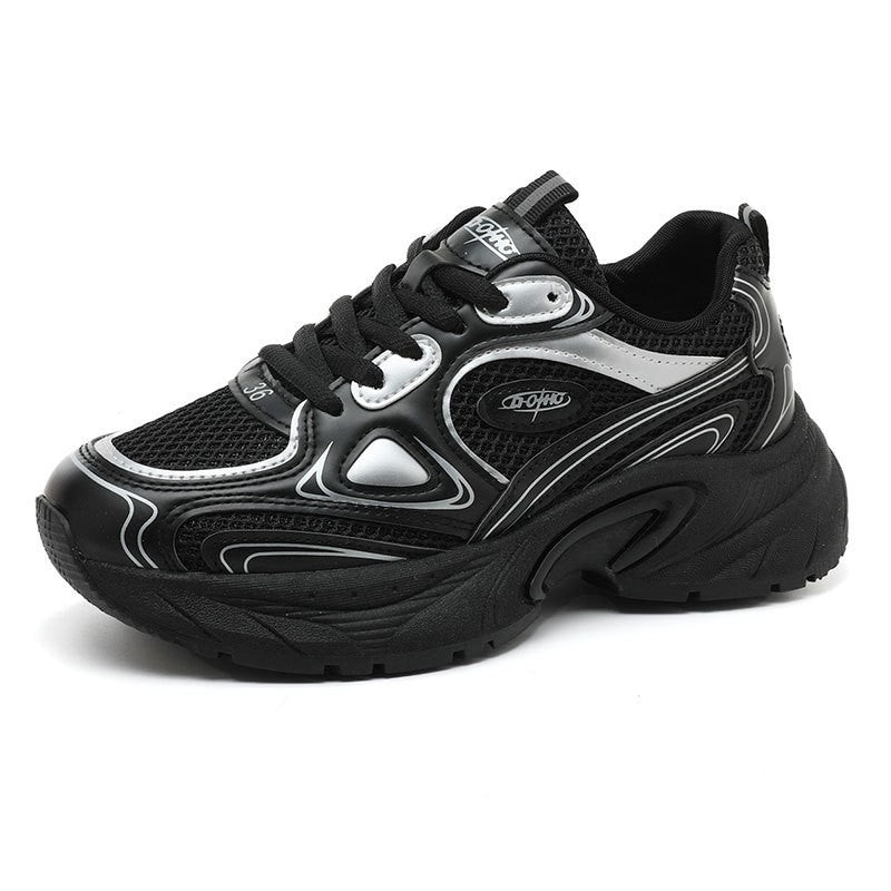 Damen Sportliche Sneakers mit atmungsaktiver Mesh-Oberfläche und gepolsterter Sohle EB