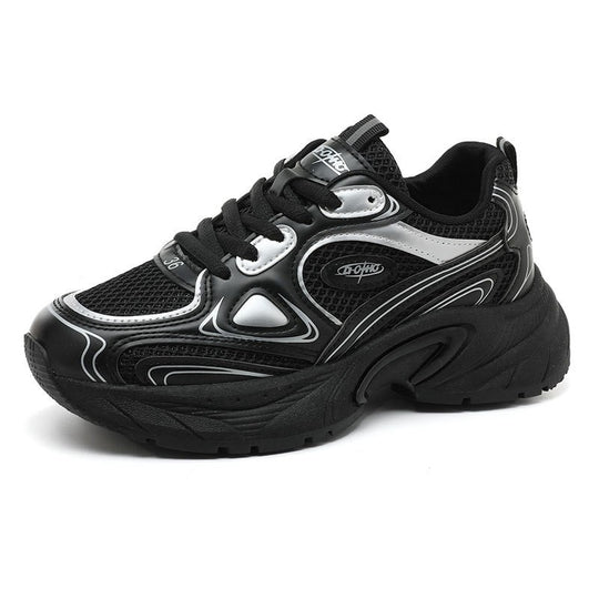 Damen Sportliche Sneakers mit atmungsaktiver Mesh-Oberfläche und gepolsterter Sohle EB