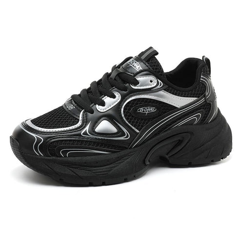 Damen Sportliche Sneakers mit atmungsaktiver Mesh-Oberfläche und gepolsterter Sohle EB