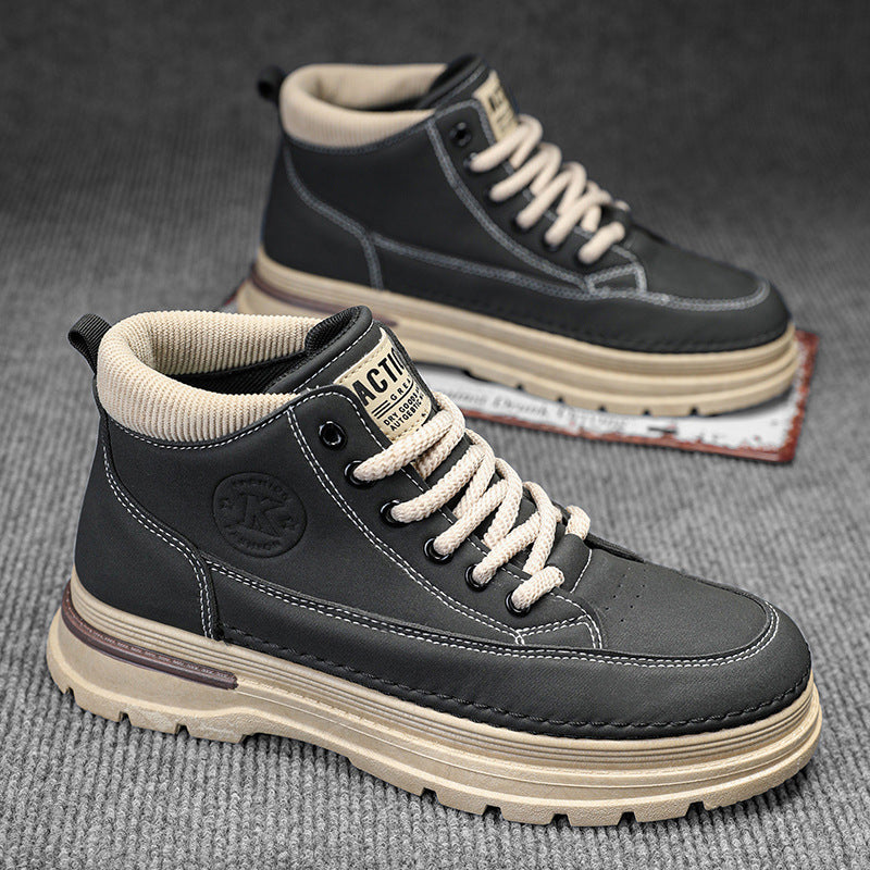 Damen modische High-Top Stiefel mit gepolstertem Innenfutter und rutschfester Sohle EB