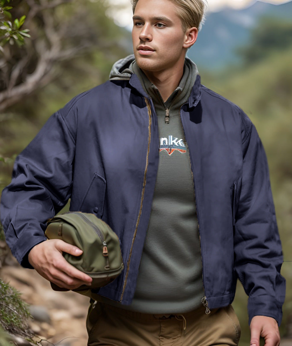 Herren lässige Outdoor-Jacke mit praktischen Taschen und atmungsaktivem Innenfutter EB