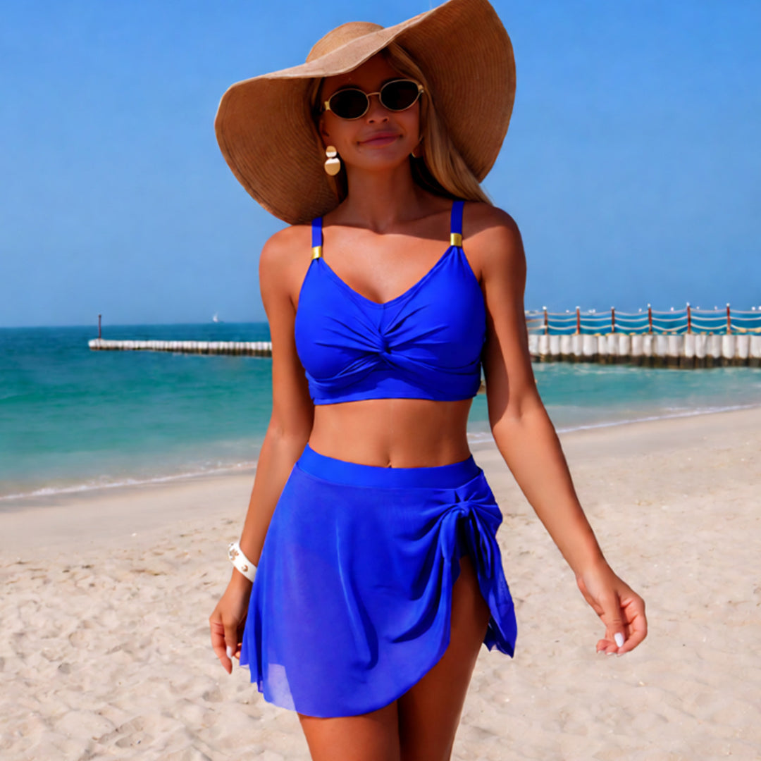 Damen Schwimmbikini mit Wickelrock EB