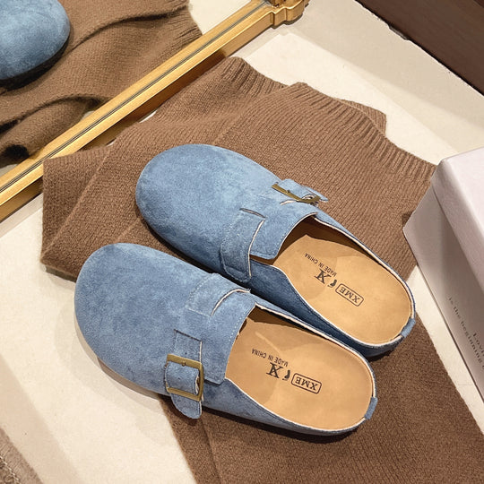 Damen Komfortable Slipper mit elegantem Schnallenverschluss EB