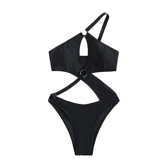 Damen Einteiliger Badeanzug mit modischem Cut-Out-Design und verstellbaren Trägern EB