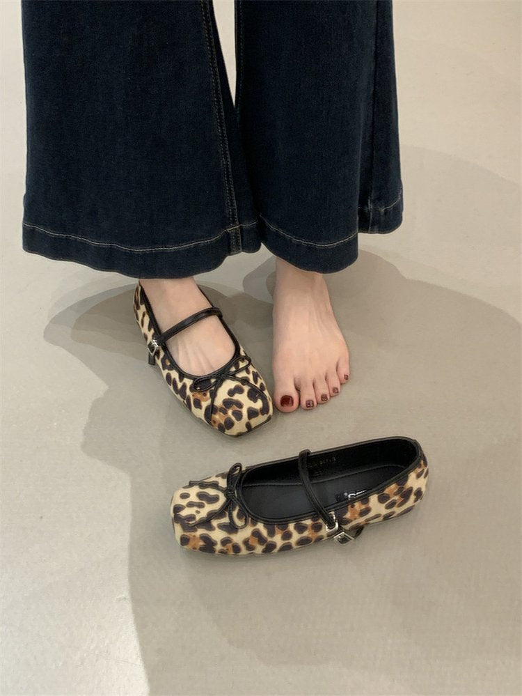 Damen Ballerinas mit modischem Riemchen und dekorativem Schleifendesign EB