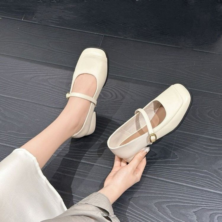 Damen Elegante Mary Jane Schuhe mit modischem Schnallen-Detail EB