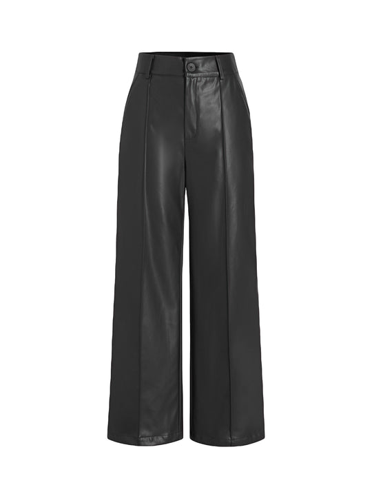 Damen elegante Culotte aus hochwertigem Kunstleder EB