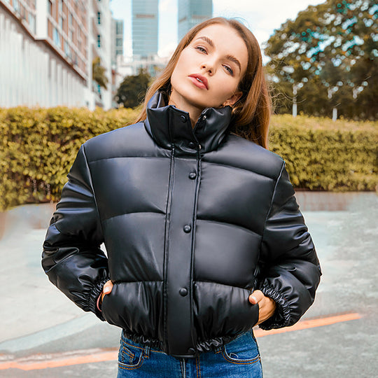 Damen modische cropped Steppjacke EB